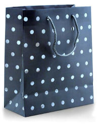 Title: Silver Classic Dots Gift Bag