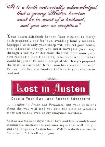 Lost in Austen: Create Your Own Jane Austen Adventure