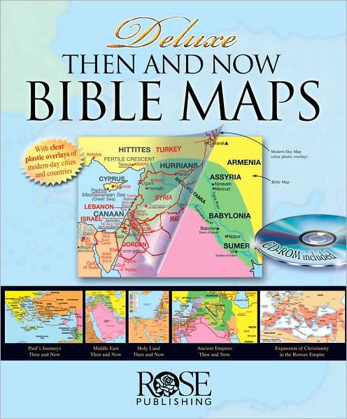 deluxe then and now bible map book with cd rom by rose rose bible maps and charts