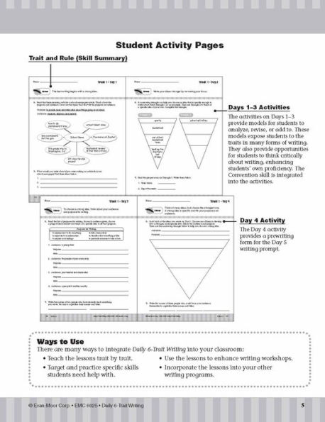 Daily 6-Trait Writing, Grade 5 Teacher Edition