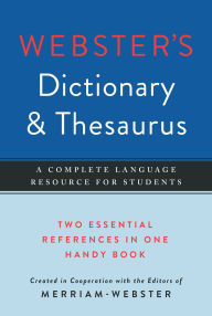 Title: Webster's Dictionary & Thesaurus, Author: Merriam-Webster
