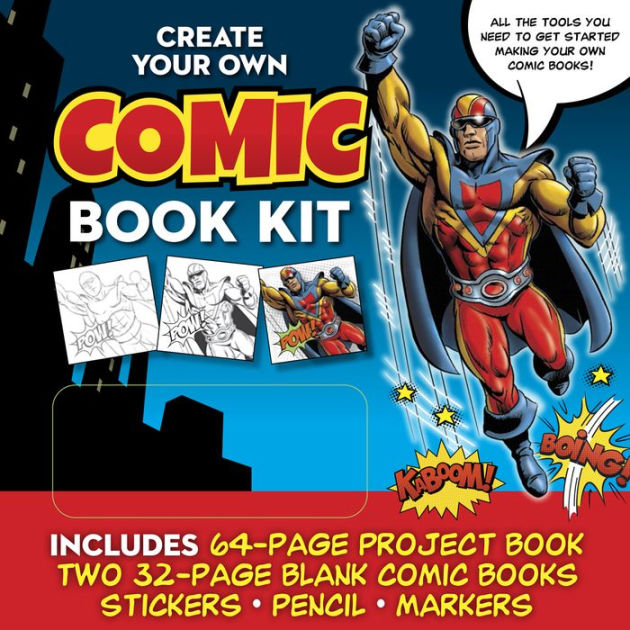 Smarts & Crafts Unisex Make Your Own Comic Book Studio Kit, 33 Pieces,  Unisex, Kids & Teens 