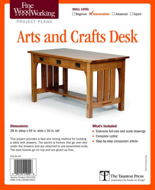 Fine Woodworking's Arts and Crafts Desk Plan by Editors of Fine