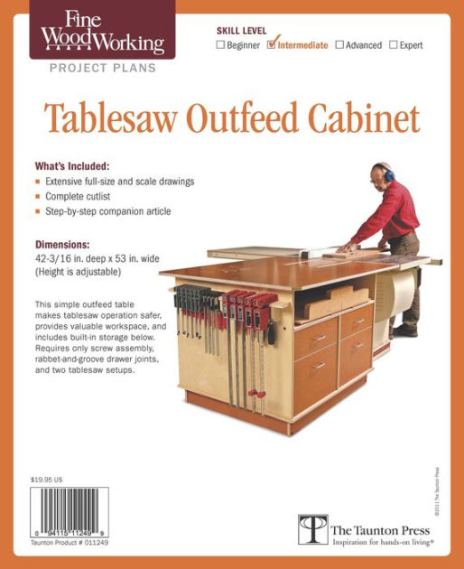 Fine Woodworking's Tablesaw Outfeed Cabinet Plan by Editors of Fine 