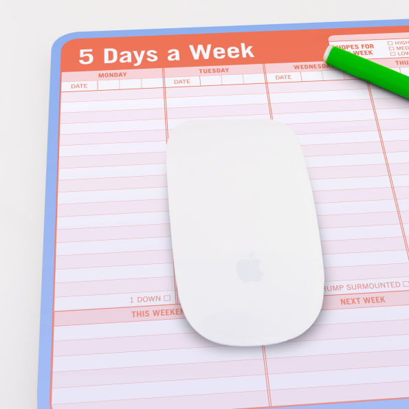 5 Days a Week Paper Mousepad