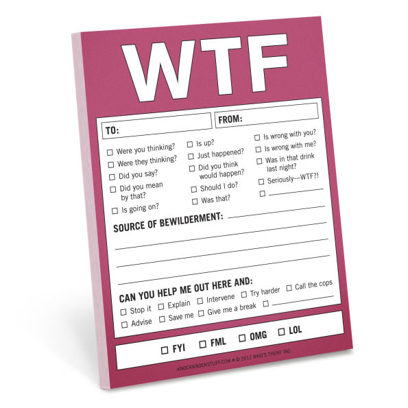 WTF Nifty Note Pad (Magenta Purple)