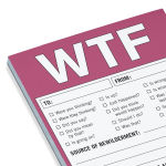 Alternative view 2 of WTF Nifty Note Pad (Magenta Purple)