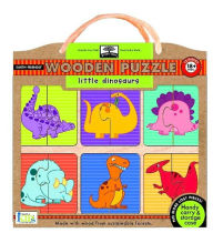 Green Start Wooden Puzzles: Little Dinosaurs - Earth Friendly Puzzles with Handy Carry & Storage Case