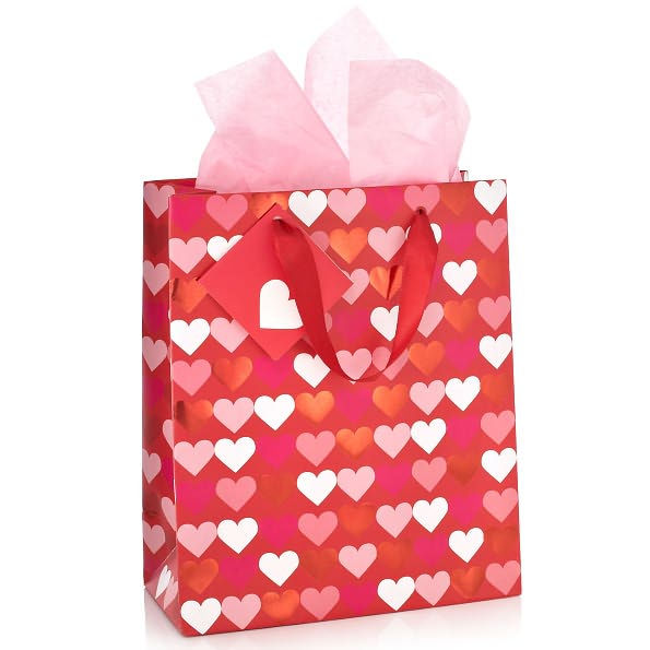 Hearts Multi Foil Gift Bag Medium