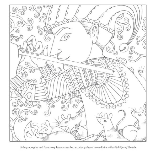 A Brothers Grimm Coloring Book and Other Classic Fairy Tales: Escape into a World of Fantasy and Imagination