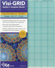 Visi-GRID Quilter's Template Sheets: Easy to See, Mark & Cut - Non-Glare - 4 Sheets - 8 1/2