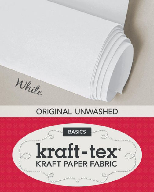 kraft-tex Basics kraft-tex White Original Unwashed Kraft Fabric Paper 19” x 1.5 Yard Roll