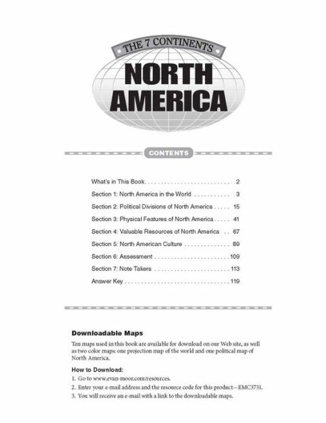 7 Continents: North America, Grade 4 - 6 - Teacher Resource