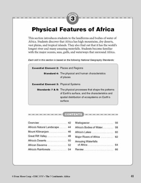 7 Continents: Africa, Grade 4 - 6 Teacher Resource