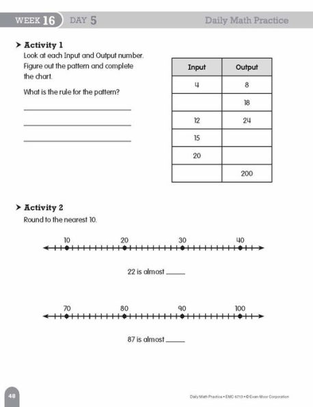 Daily Math Practice, Grade 3 - Student Workbook