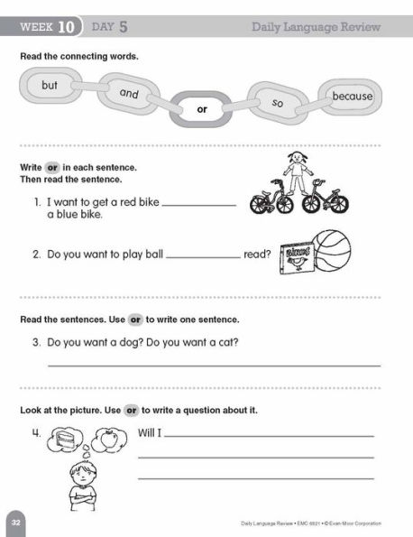 Daily Language Review, Grade 1 Student Edition Workbook