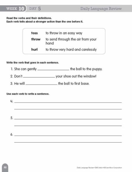 Daily Language Review, Grade 2 Student Edition Workbook
