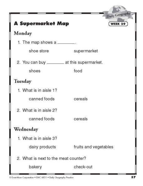Daily Geography Practice, Grade 1 Student Edition Workbook