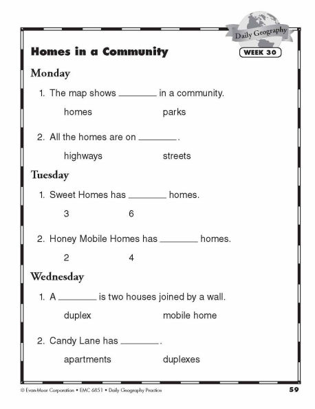 Daily Geography Practice, Grade 1 Student Edition Workbook