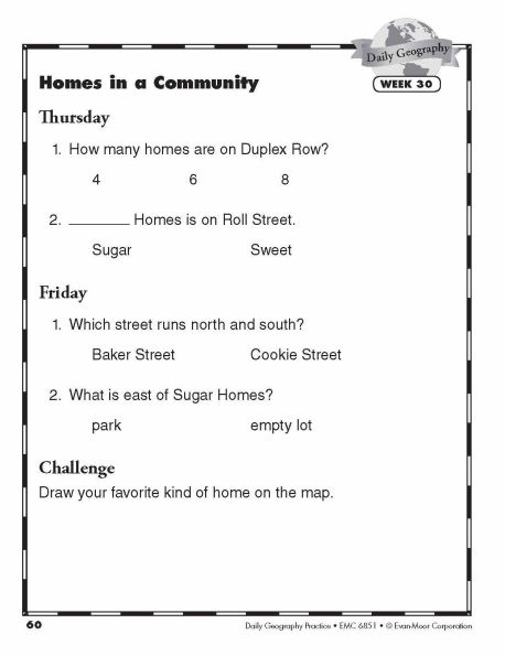 Daily Geography Practice, Grade 1 Student Edition Workbook