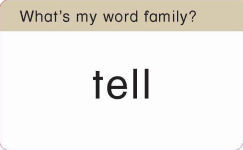Alternative view 6 of Flashcards: Word Families