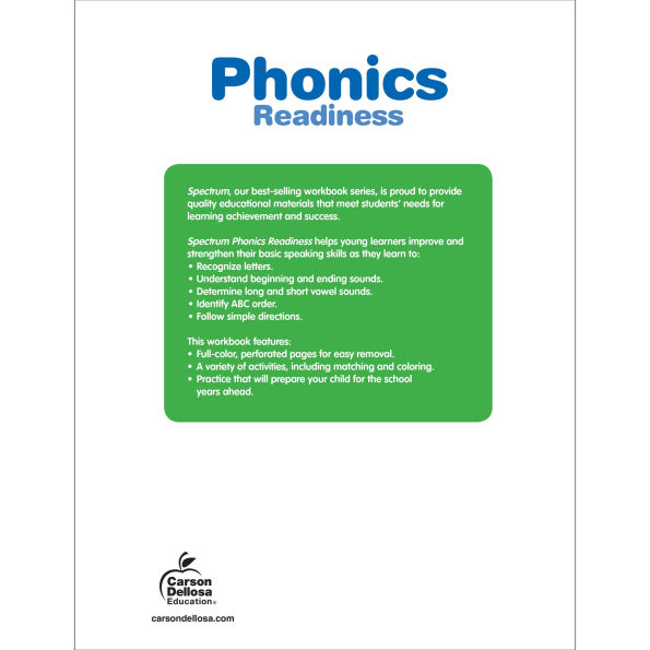 Phonics Readiness, Grade PK