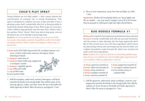 Naturally Bug-Free: 75 Nontoxic Recipes for Repelling Mosquitoes, Ticks, Fleas, Ants, Moths & Other Pesky Insects