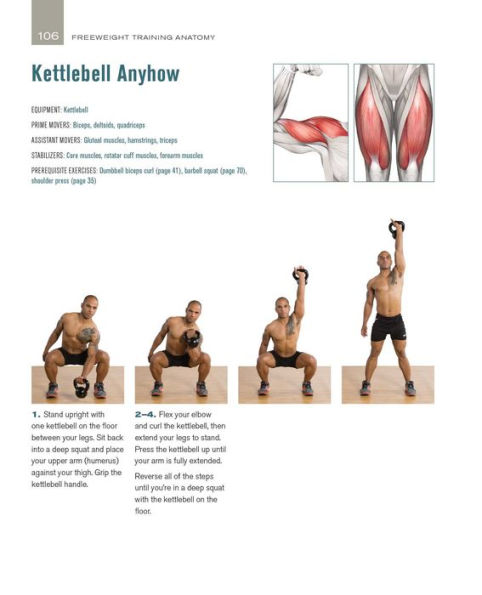 Freeweight Training Anatomy: An Illustrated Guide to the Muscles Used while Exercising with Dumbbells, Barbells, and Kettlebells and more