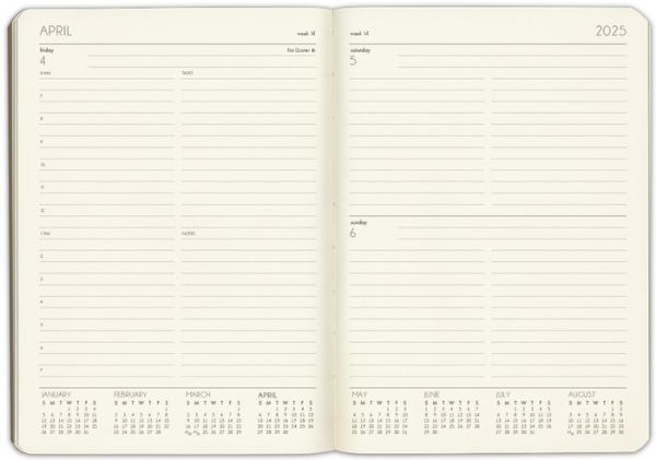 2025 Blue Leather Daily Planner