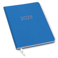 Title: 2025 Blue Leather Weekly Academic Planner