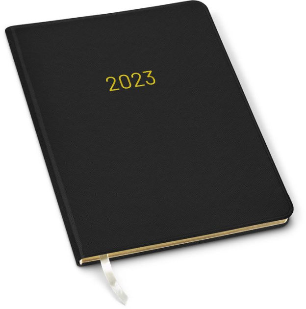 2023 Black Cartier Weekly Large Planner by Gallery Leather Barnes