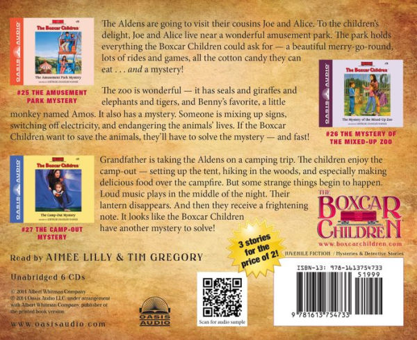 The Boxcar Children Collection Volume 9: The Amusement Park Mystery, The Mystery of the Mixed-Up Zoo, The Camp-Out Mystery