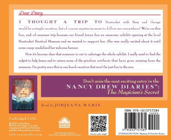 The Phantom of Nantucket (Nancy Drew Diaries Series #7)
