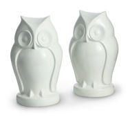 Title: White Owl Resin Bookends - Set of 2 (7.25