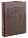 Patina Brown Dragon with Studs Embossed Italian Leather Lined Journal (7