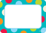 Dots On Turquoise Name Tags