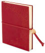 Floral Embossed Red Leather Lined Journal with Bead 5