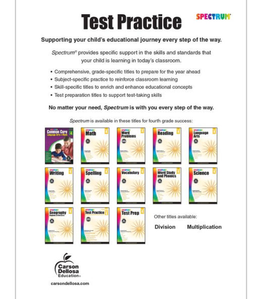 Spectrum Test Practice, Grade 4