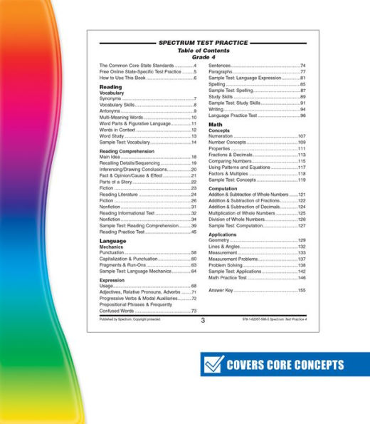 Spectrum Test Practice, Grade 4