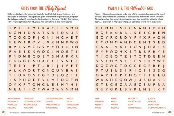 Reader's Digest Large Print Religious Word Search: 100 Easy-to-read Brain-challenging Christian puzzles