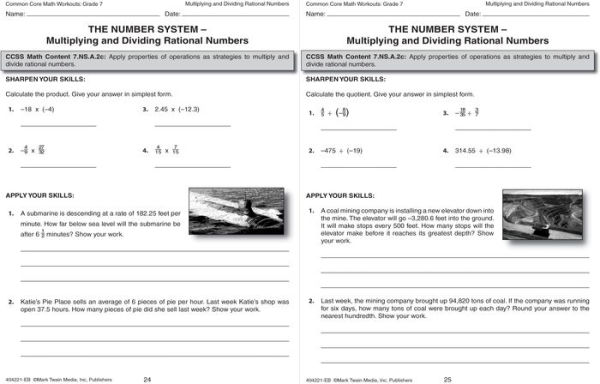 Common Core Math Workouts, Grade 7