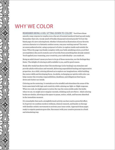 Coloring Books for Grownups: Inspired: Modern Art Designs