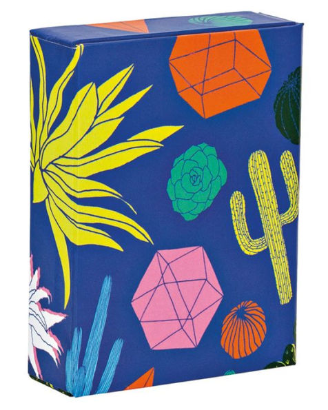 teNeues - Playing Cards: Cactus Party, 54 Cards, Embossed Full Color, Eighties Aesthetic, Colorful Geometric Style, Magnet Enclosure Box: Standard 52 Playing Cards on blue core card stock