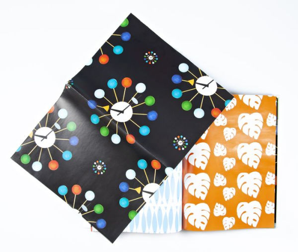 teNeues - Wrapping Paper Book: Mid-Century Mod!, Flat Packed Wrapping Paper, 12 Full Color Sheets, 6 Designs: Big Format Flat Magazine Style Book of Folded Wrapping Paper Pages