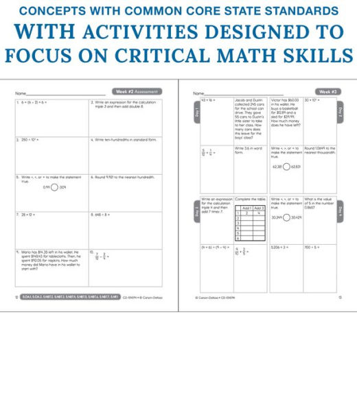 Common Core Math 4 Today, Grade 5: Daily Skill Practice