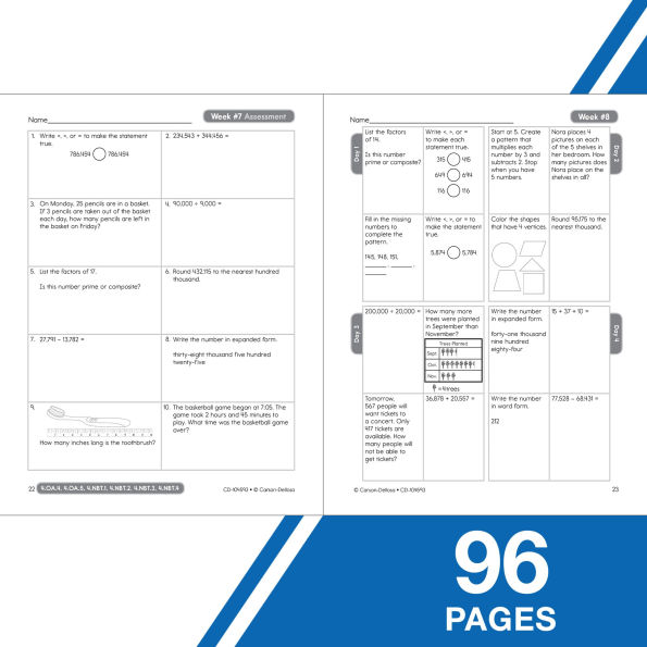 Common Core Math 4 Today, Grade 4: Daily Skill Practice