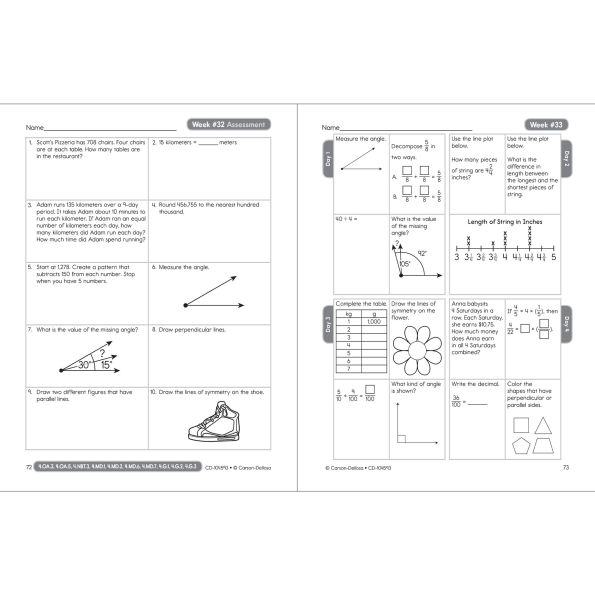 Common Core Math 4 Today, Grade 4: Daily Skill Practice