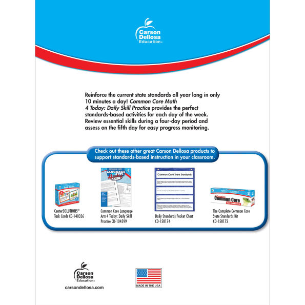 Common Core Math 4 Today, Grade 4: Daily Skill Practice