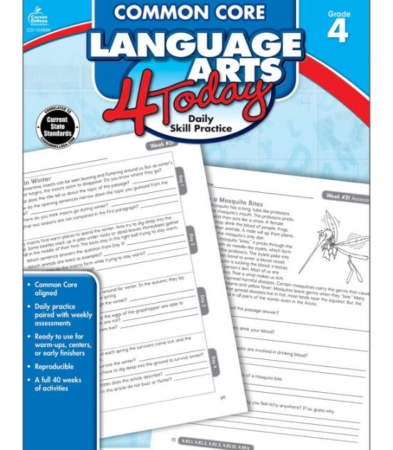 Common Core Language Arts 4 Today, Grade 4: Daily Skill Practice by