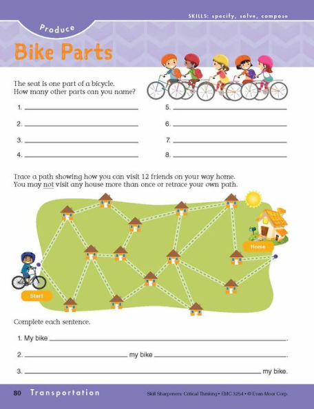 Skill Sharpeners: Critical Thinking, Grade 4 Workbook